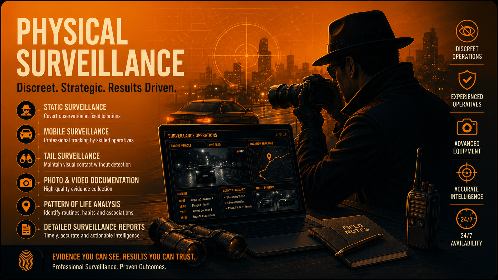 Physical surveillance services