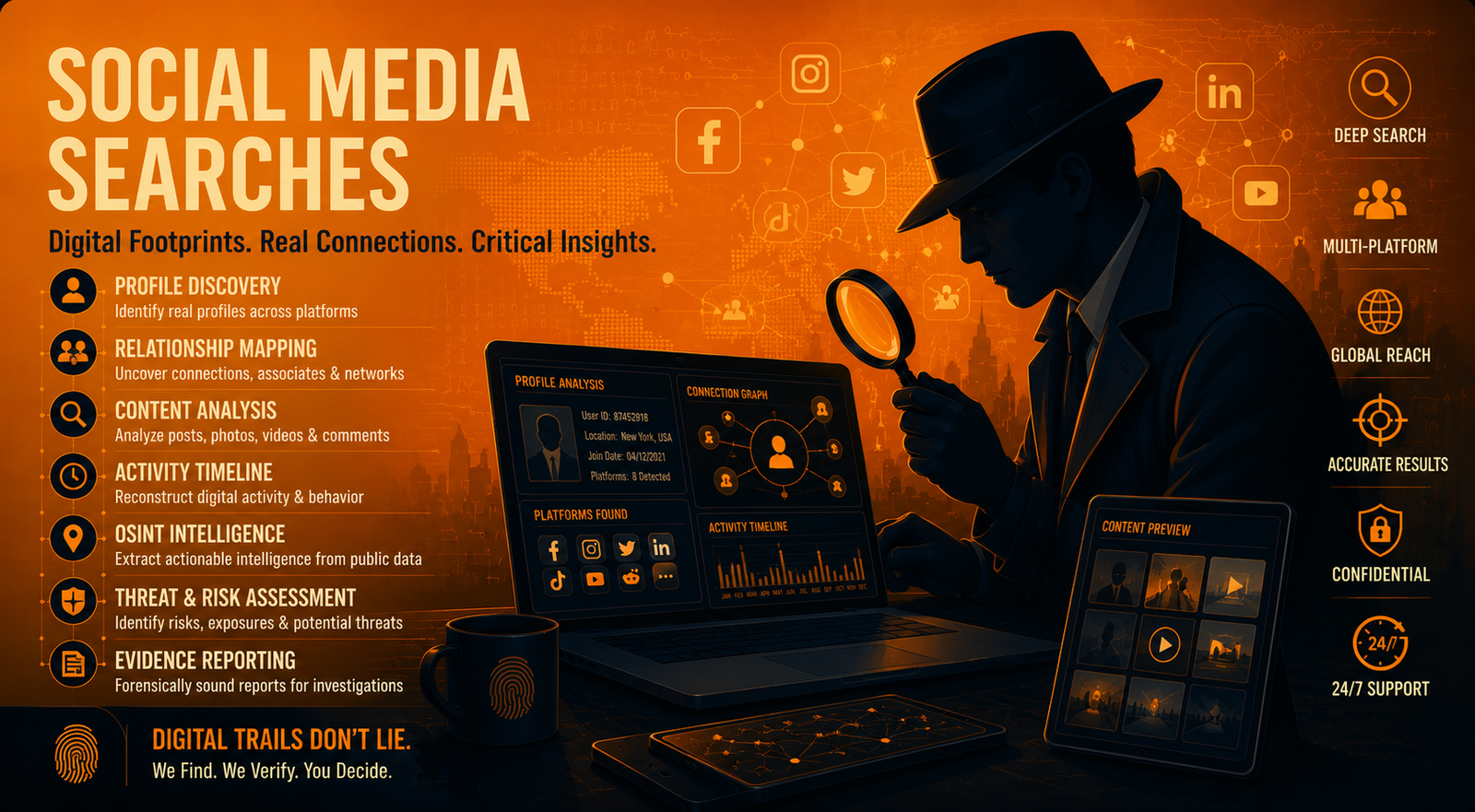 Social media and OSINT searches